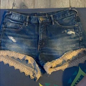 Free people fringe shorts